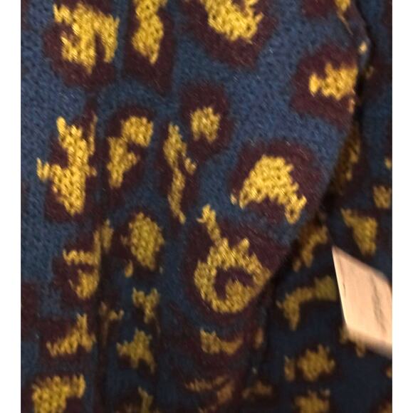 NWT Free People Little Animal Size Large Tunic Sweater Blue Fig Combo - Picture 8 of 9